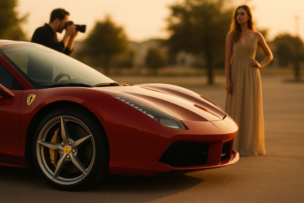 voiture de luxe et shooting photo