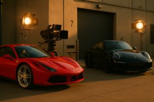 location voiture de sport cinema